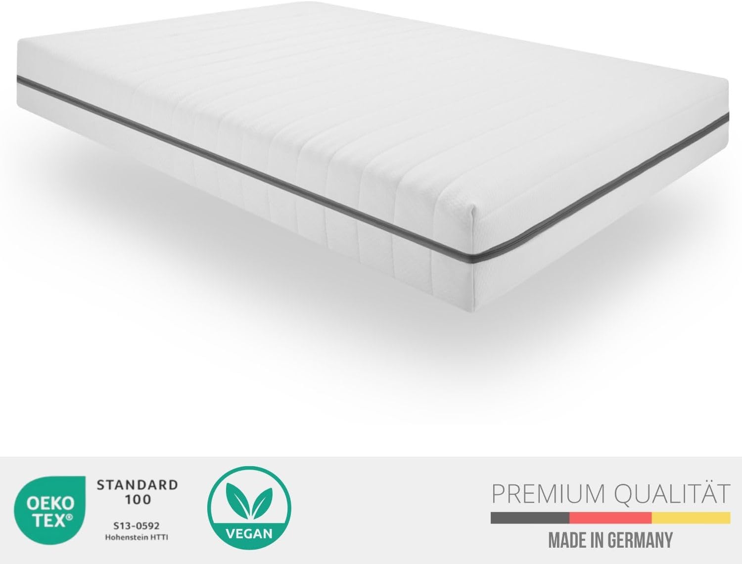 Orthopädische 7 Zonen Matratze 140x200 - Höhe ca. 18cm - Härtegrad H3 & H4 - Kaltschaummatratze ergonomisch stützend - Oeko TEX & CertiPUR Zertifiziert