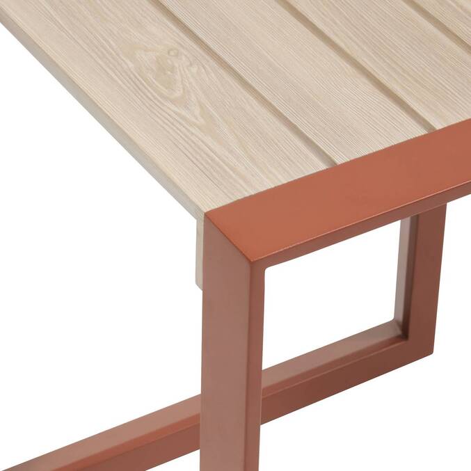 Table d'appoint de jardin carrée ALLURE Lin / Acajou