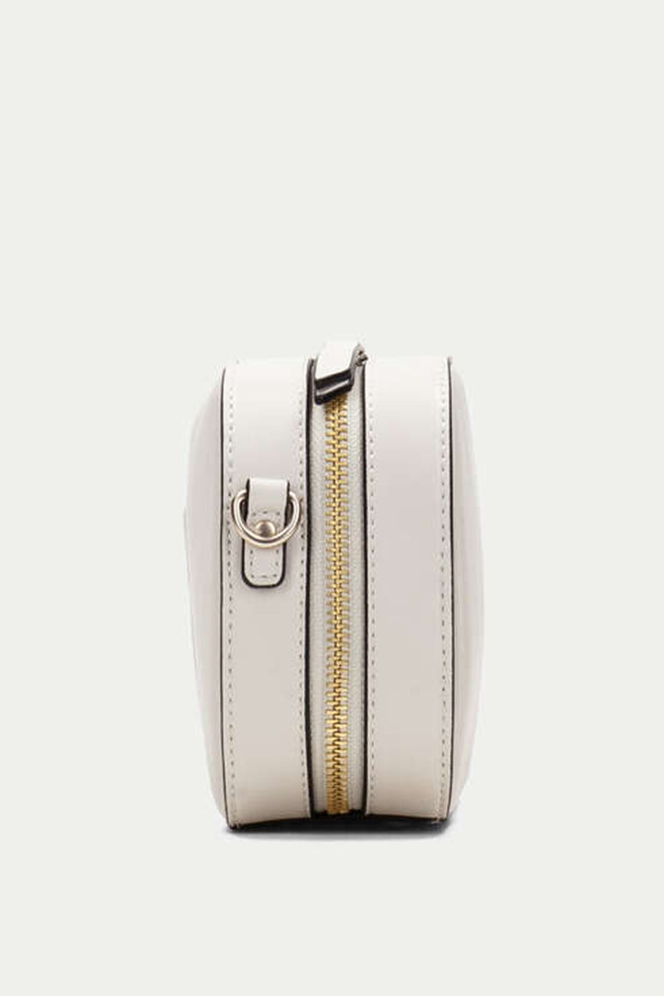 Bolsa retangular com fecho de correr - Marfim