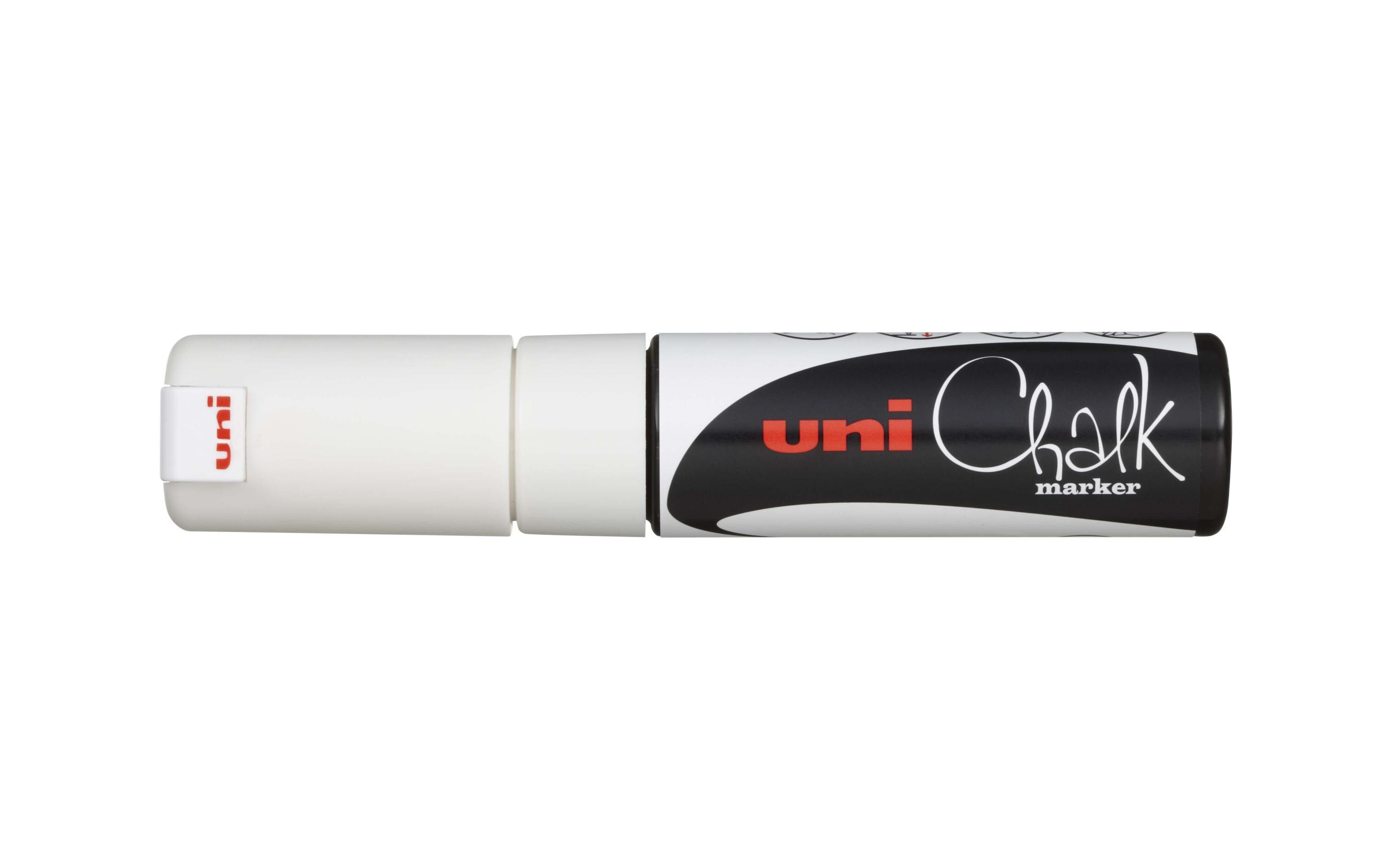 Kreidemarker Uni CHALK 8 mm WeissWeisser Kreidemarker