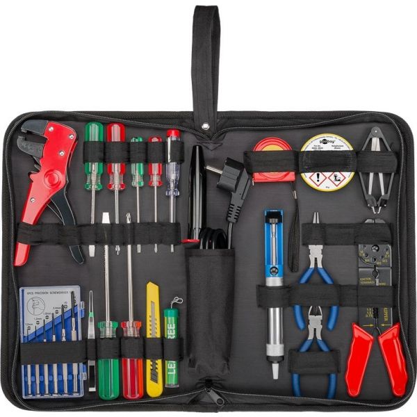 FIXPOINT Kit Profissional com 20 Ferramentas p/ Electrónica - 45243