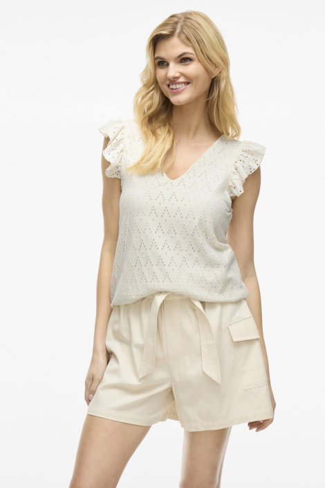Vila beige dames t-shirt