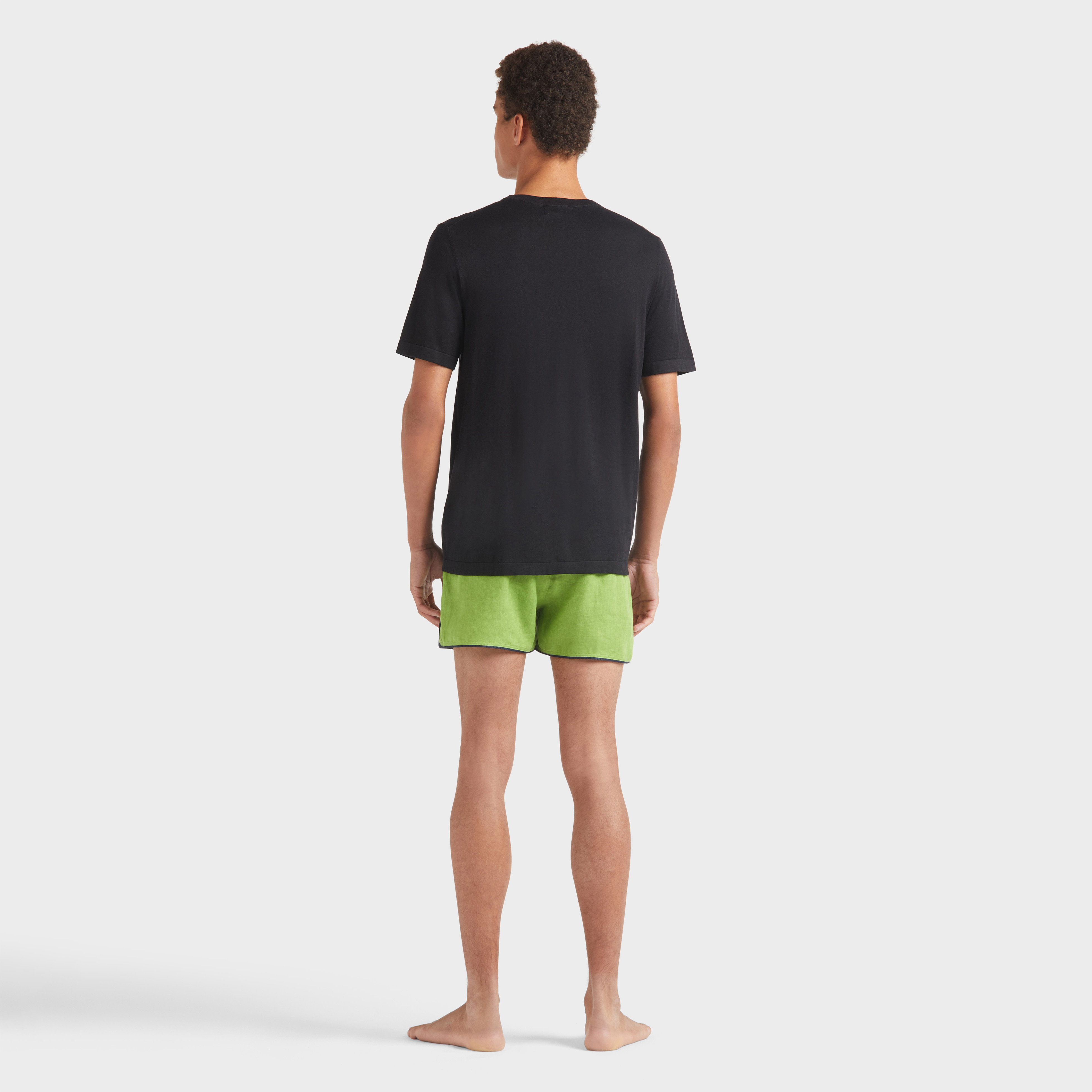 T-shirt en coton homme Tortue jacquard