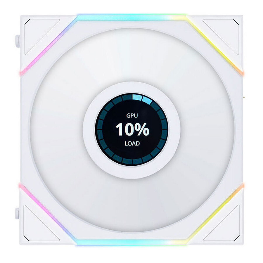 Lian Li Uni Fan TL120 LCD - Blanc - Pack de 3 + Contrôleur