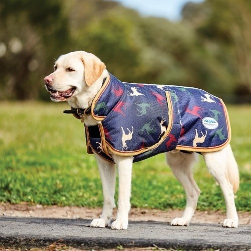 Casaco estilo parka para cães com estampa de veado
