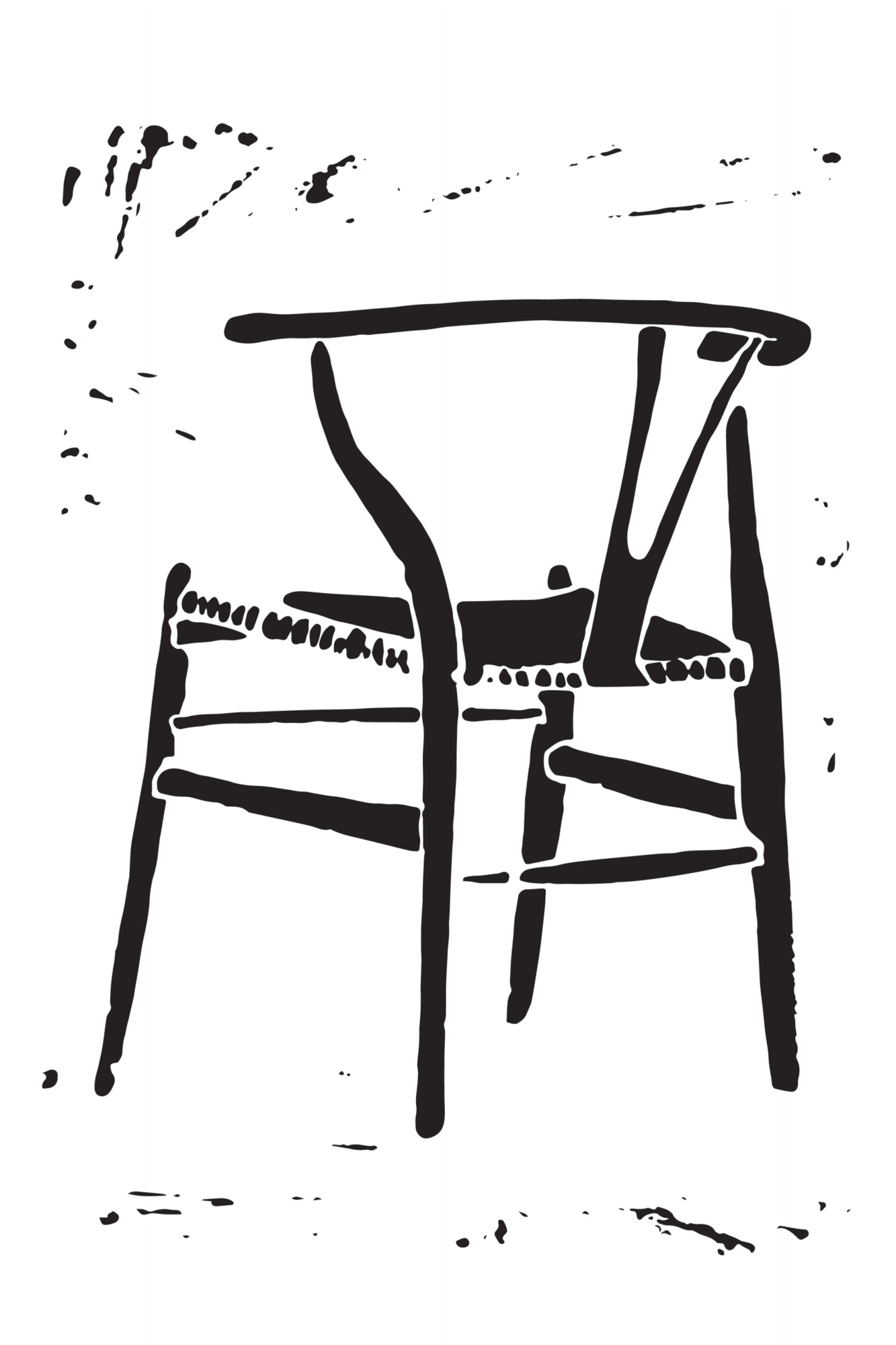 Poster Wishbone Chair 40 x 50 cm