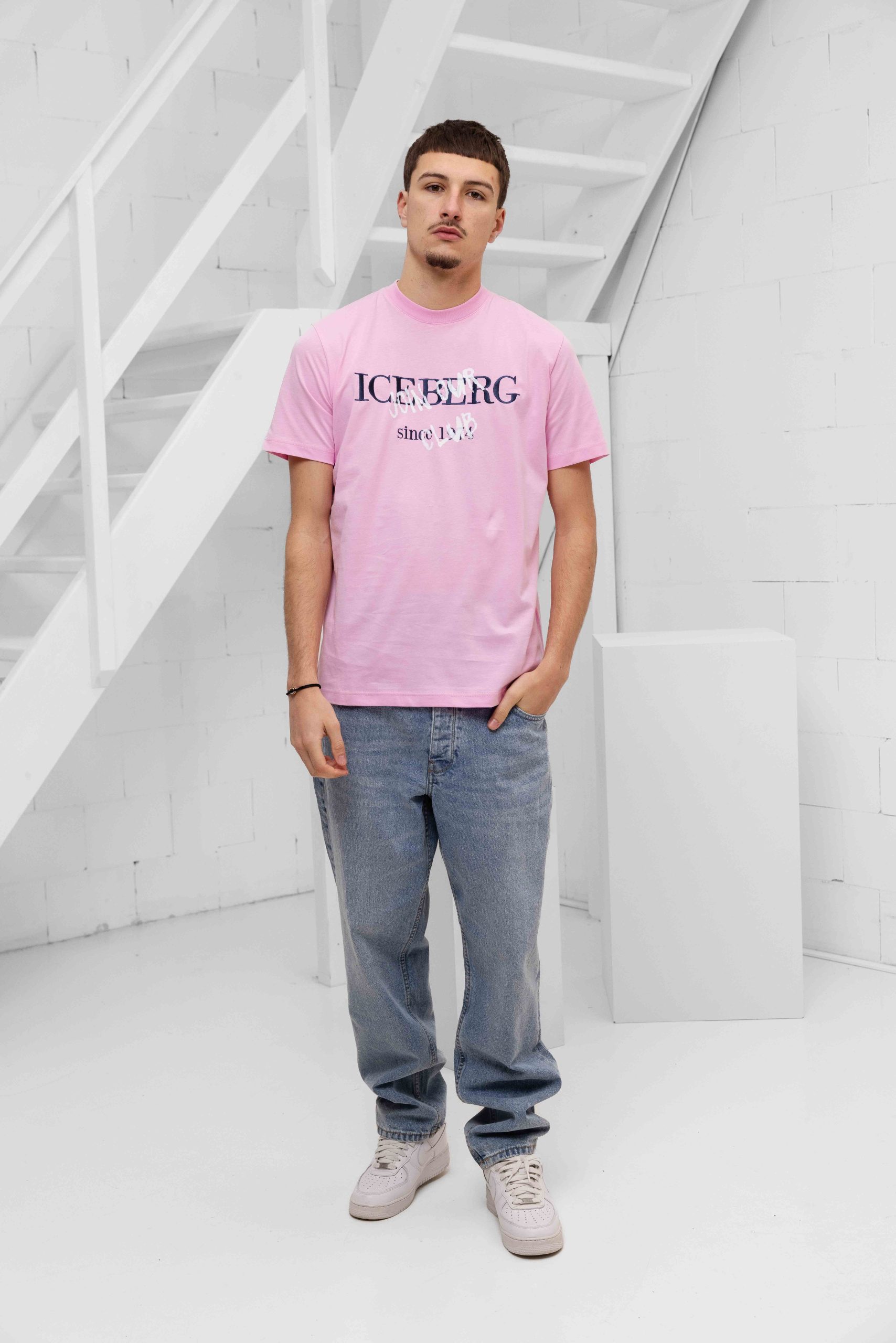 Iceberg 5D F010 Jersey T-Shirt Heren Roze