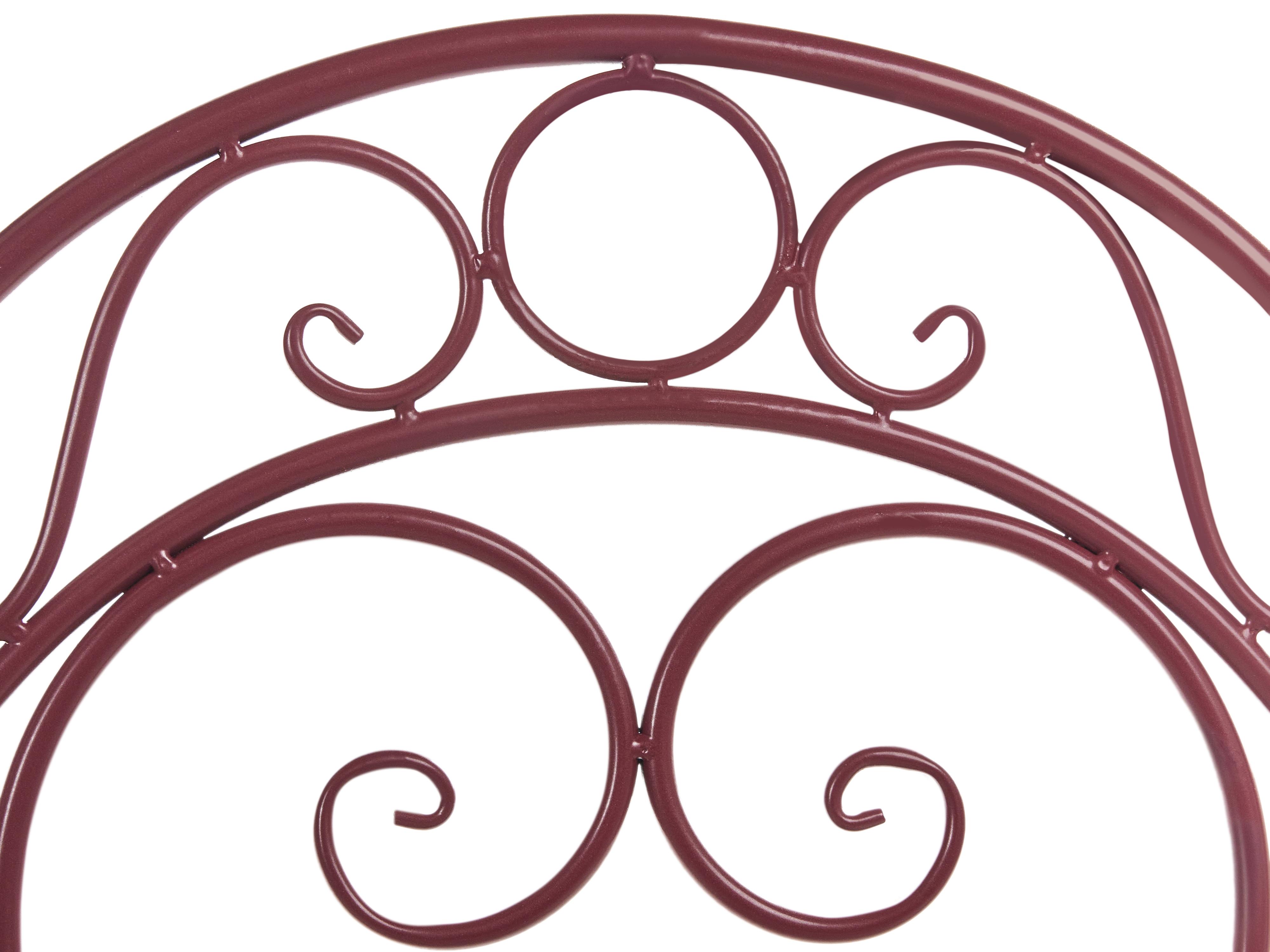 Bistroset ALBINIA Metaal Bordeauxrood