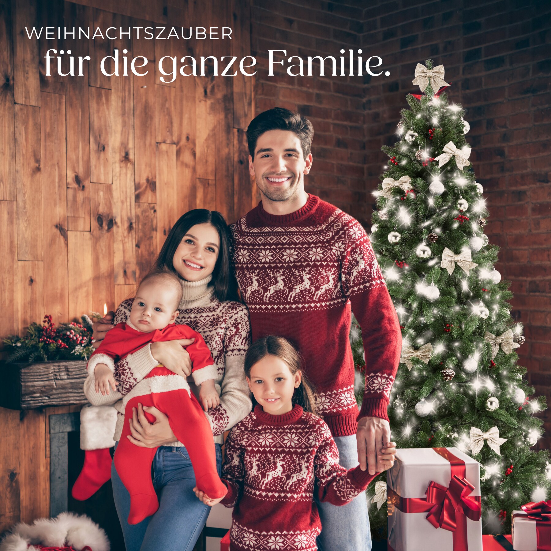 tectake® Weihnachtsbaum , künstlich in Grün, mit Spritzgussnadeln, formbar mit viel Volumen, pulverbeschichteter Metallständer mit Kunststoffkappen