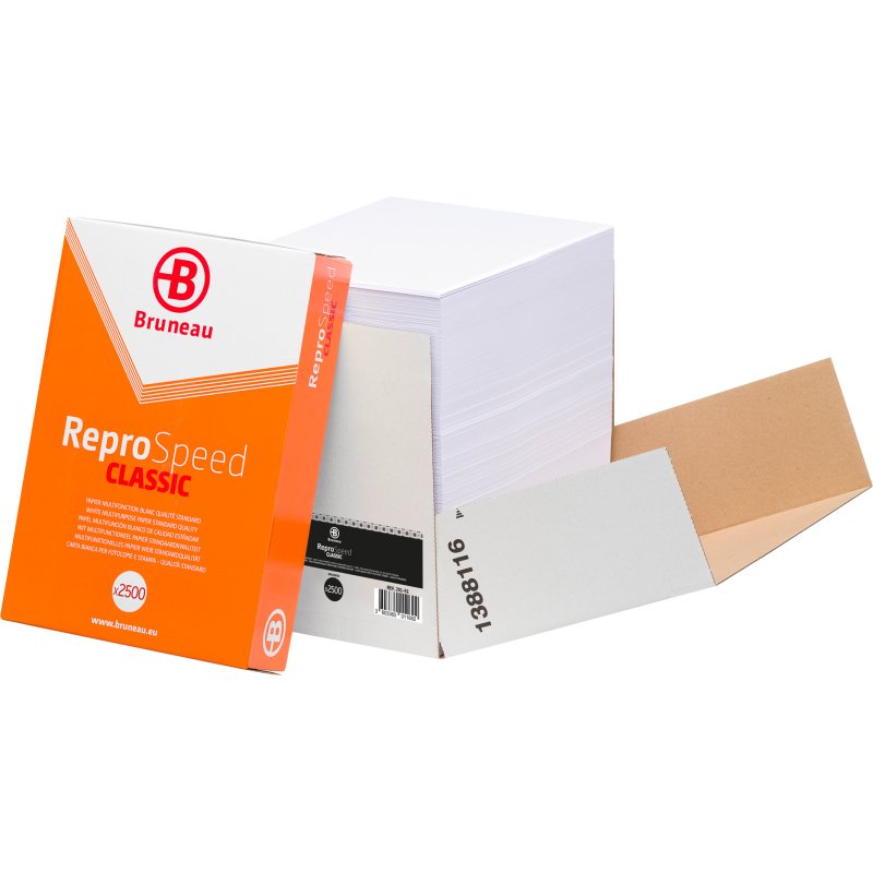 Papier A4 blanc 80 g Bruneau Reprospeed - Boîte de 2500 feuilles