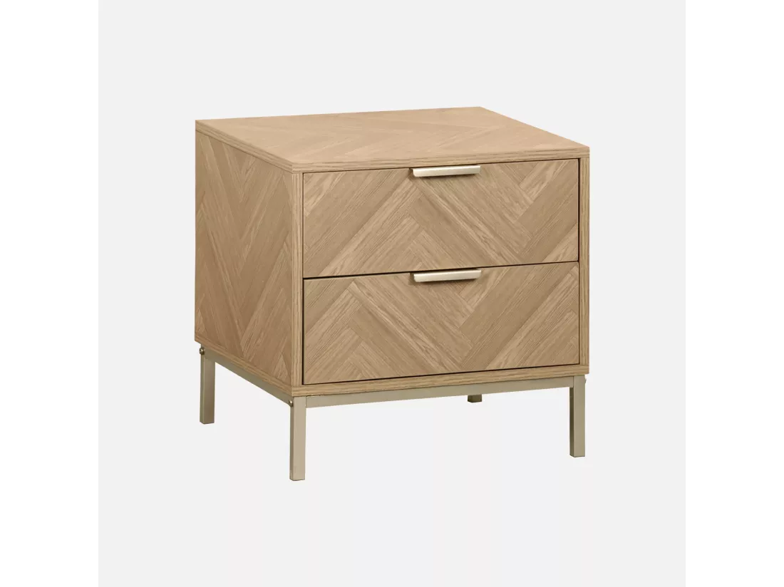 Lot de 2 tables de chevet. Budapest. deux tiroirs. L 45 x l 40 x H 45cm