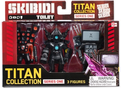Skibidi Toilet Titan Collection Figursett Series 1, 3-Pakk