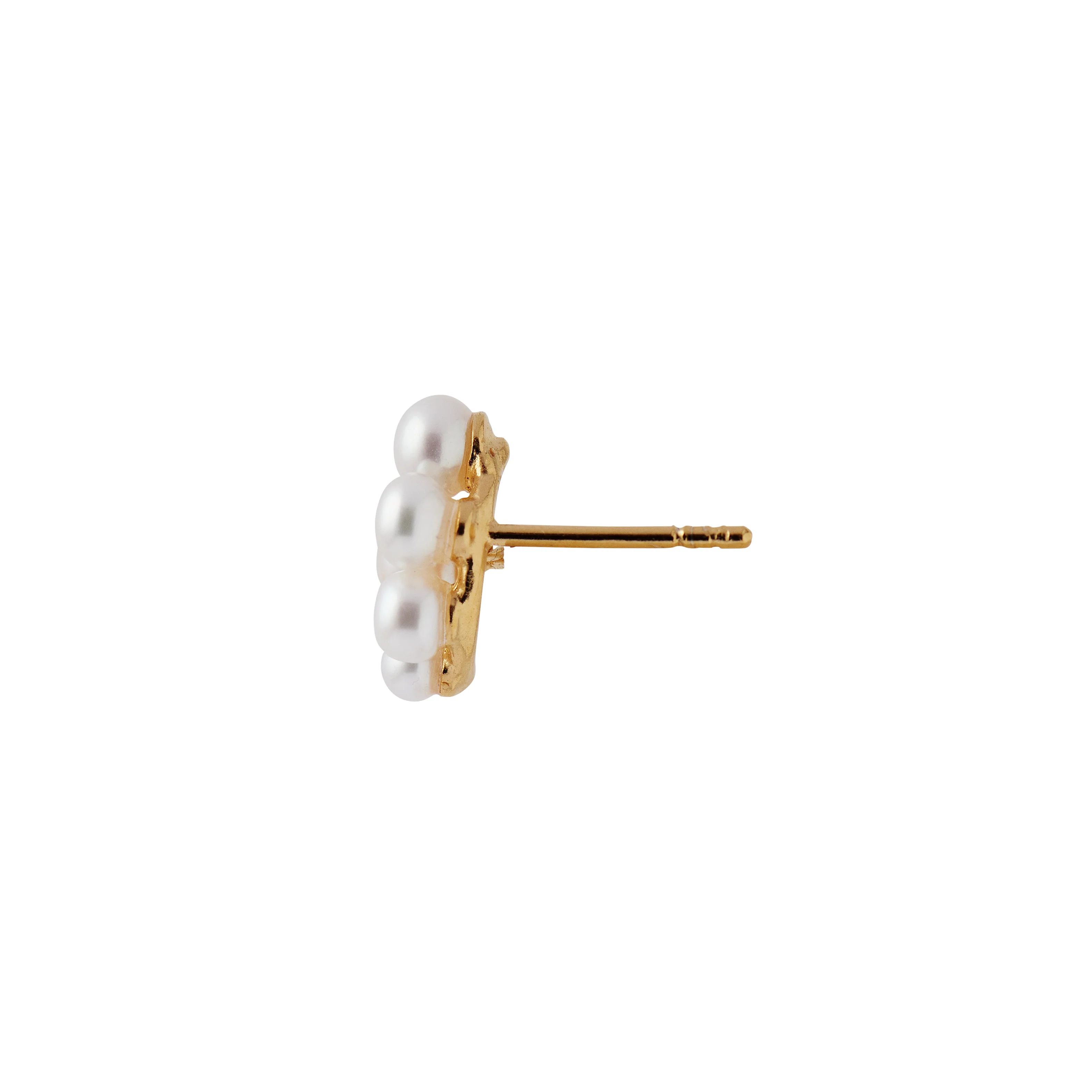 STINE A Jewelry  Bloom pearl berries ørering - forgyldt