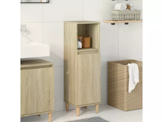 Armoire salle de bain chêne sonoma 30x30x100 cm