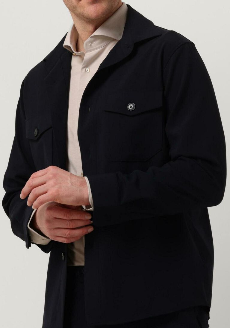 PROFUOMO donkerblauwe profuomo overshirt ppuf10003