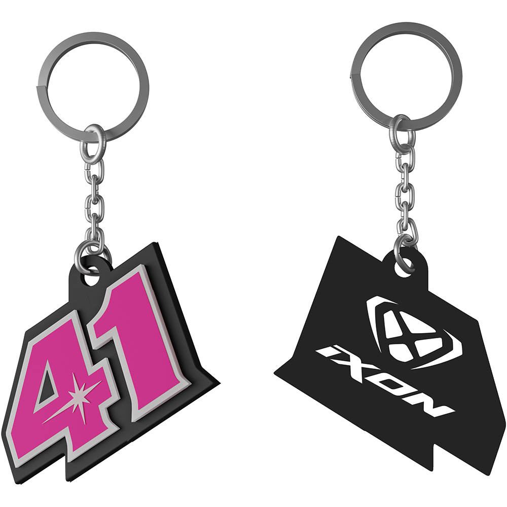 Ixon - Porte-clés caoutchouc Aleix Espargaro 23 Noir / Rose