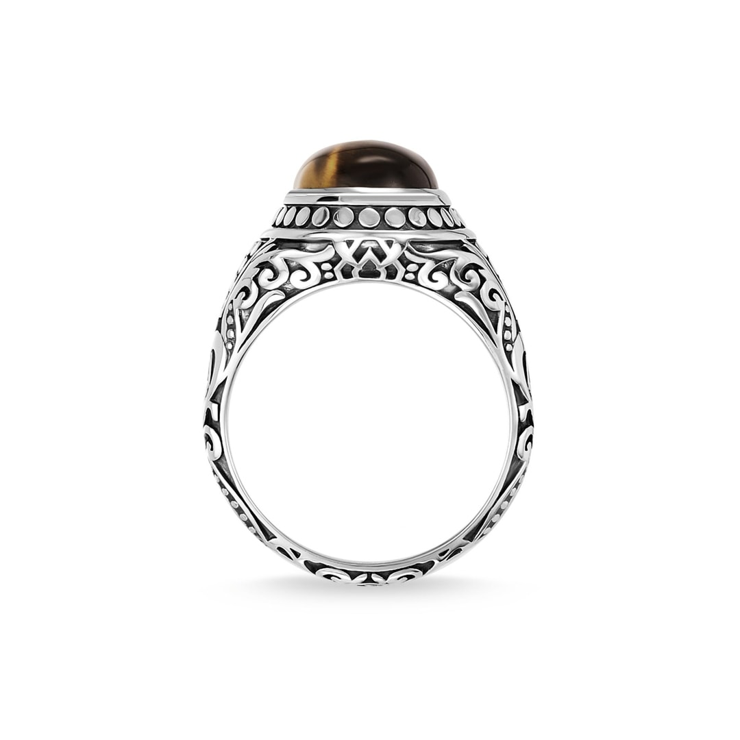Thomas Sabo Sterling Silver Rebel at Heart Ring Braun