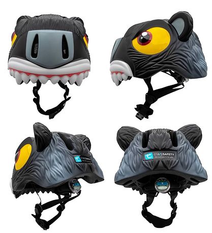 Crazy Safety Fahrradhelm m. Light - Panther - Schwarz