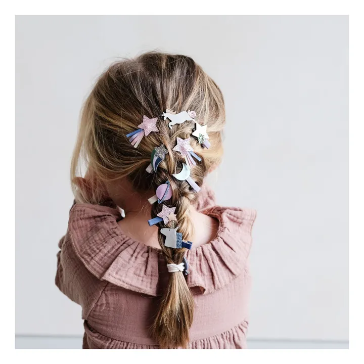 Mimi & Lula Lot 8 Mini Barrettes Unicorn | Violet