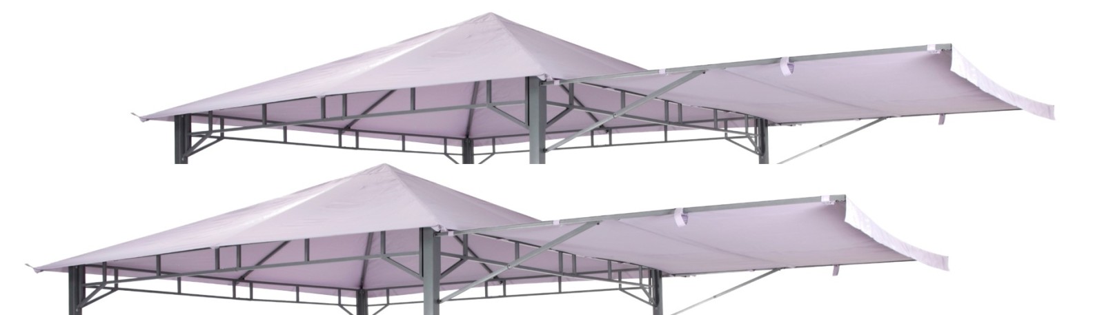 2 Dächer passend für Pavillon LEHUA - lavendel