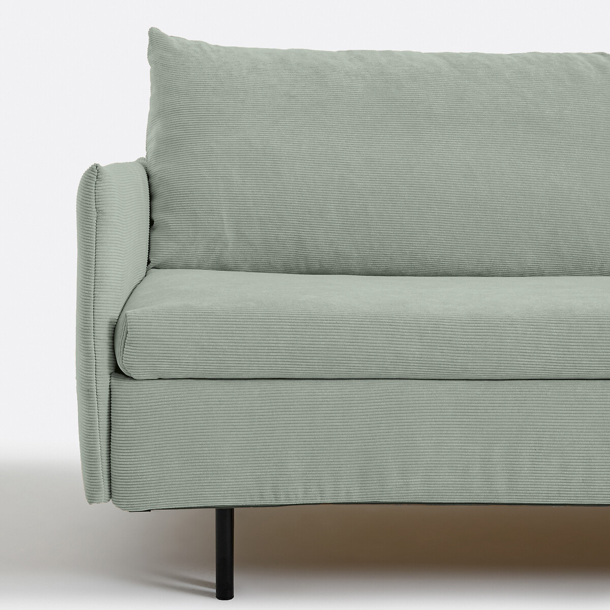 LA REDOUTE INTERIEURS<br>Sofá-cama de veludo cotelê fino, ZOFT