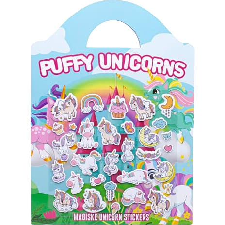 Puffy Stickers landskab - Unicorn