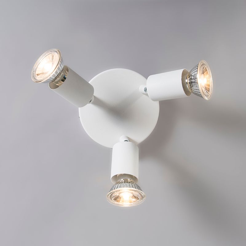 Moderne spot wit kantelbaar rond 3-lichts - Jeany