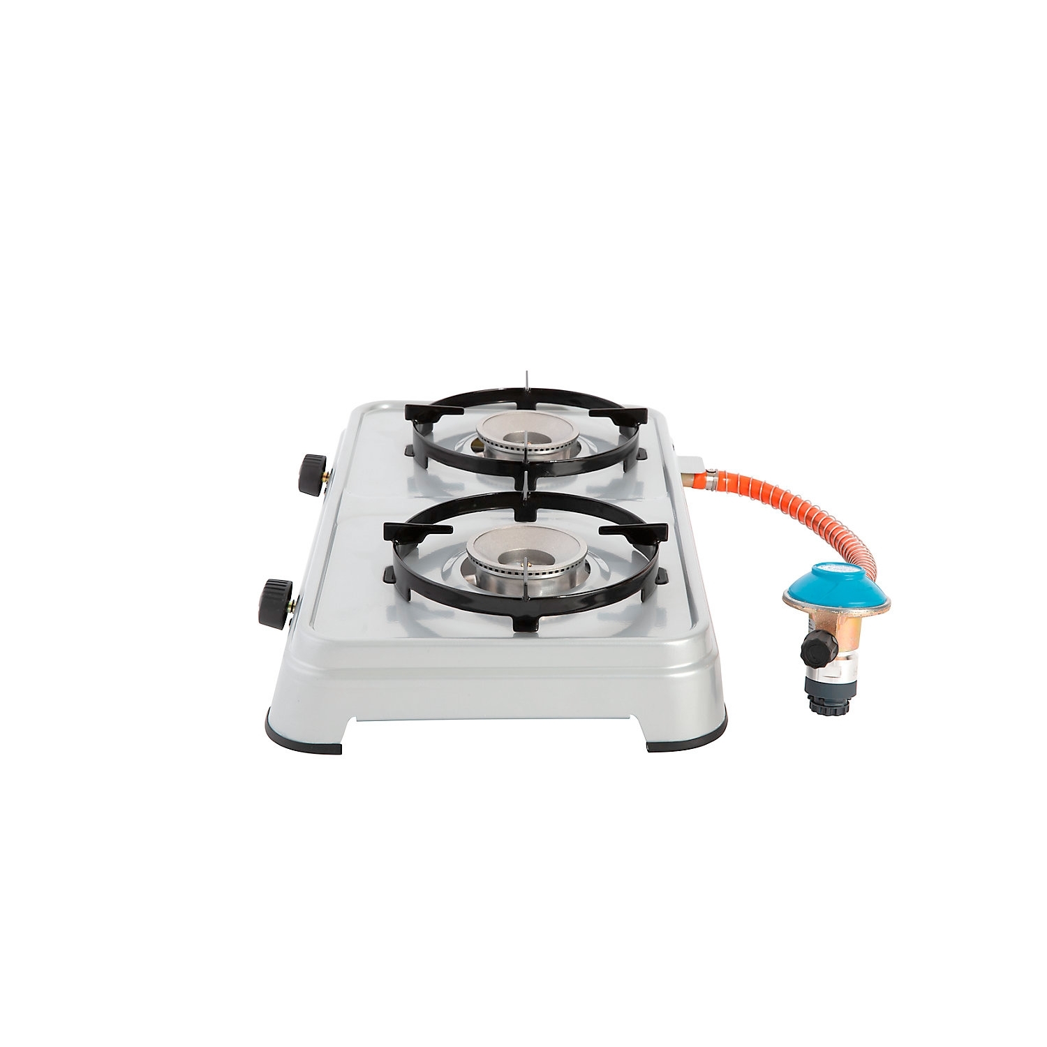 Campingaz Camping Cook Gaskocher mit Schlauch &amp,  Regler für CV- Kartusche, 2-flammig