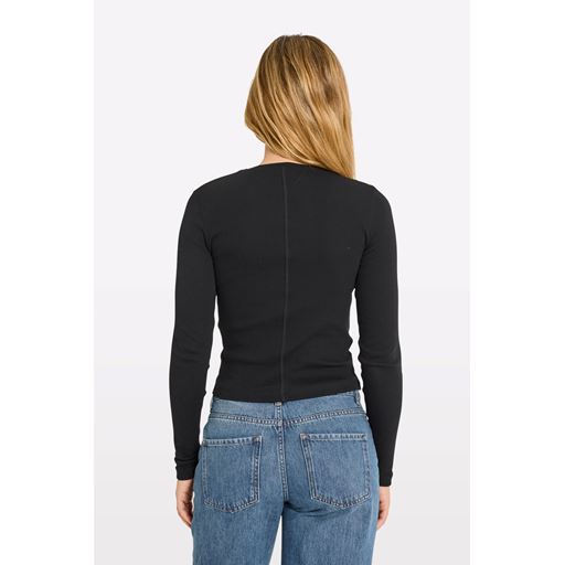 Envii Enally Langærmet Short T-shirt, Black, XL
