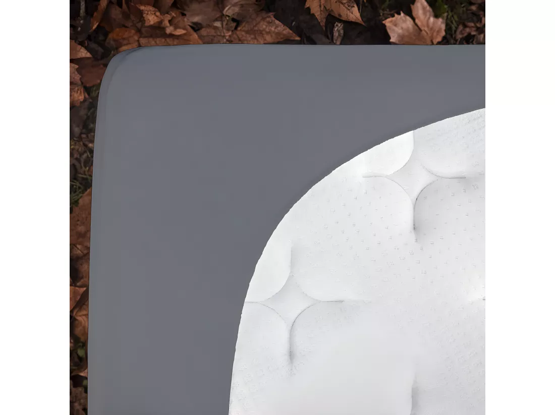 BELLECOUR LITERIE | Alèse B-SENSIBLE Gris anthracite 80x190 cm | Impermeable & Anti-acariens