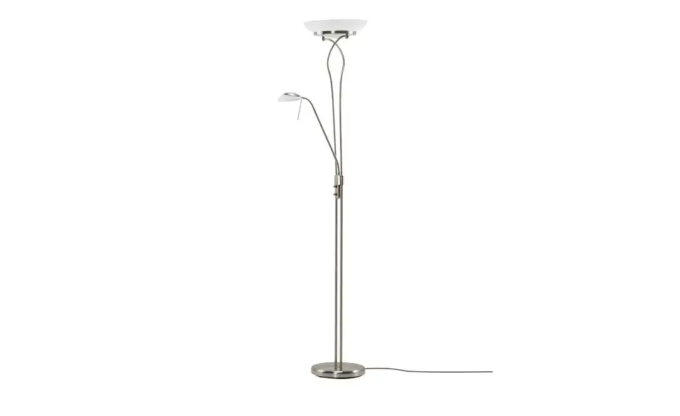 KHG LED Fluter 2-flammig matt, lackiert, silberfarben