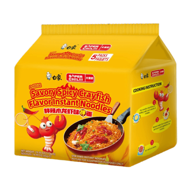 Baixiang Instant Noedels met Langoestinesmaak 5x113g