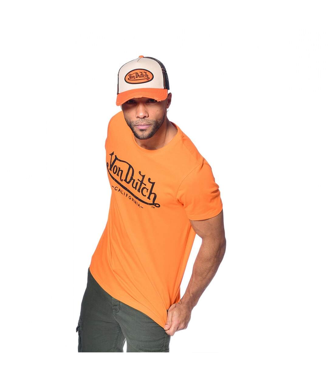 T-shirt Von Dutch col rond homme en coton First