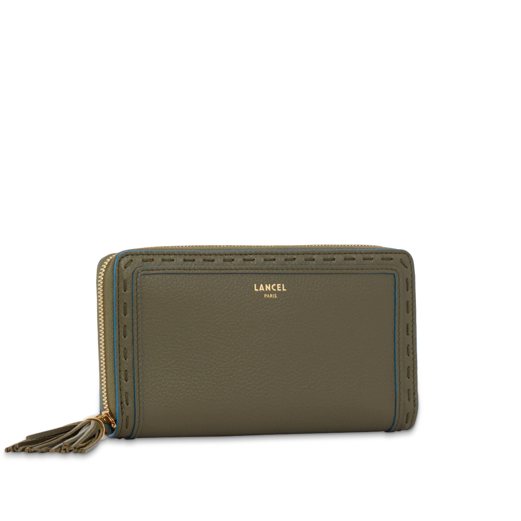 Portefeuille long zippé Premier Flirt de Lancel-Kaki fonce