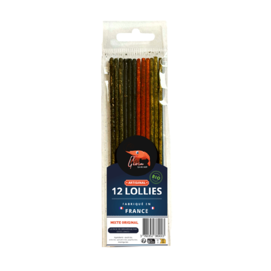 Palitos de camarão orgânico misto Gioia para camarões de aquário