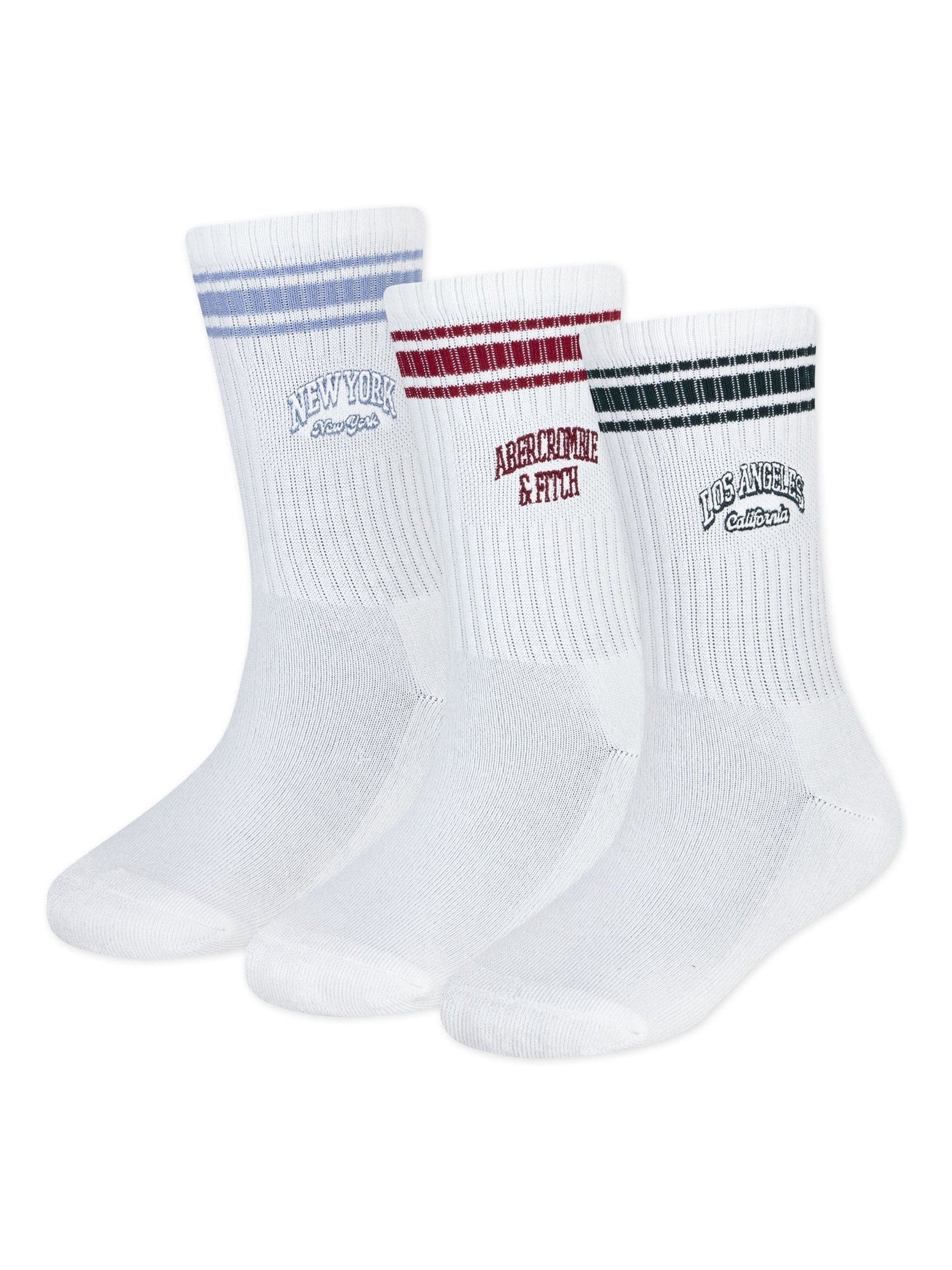 Grijs - Abercrombie & Fitch Socks 3 Pack