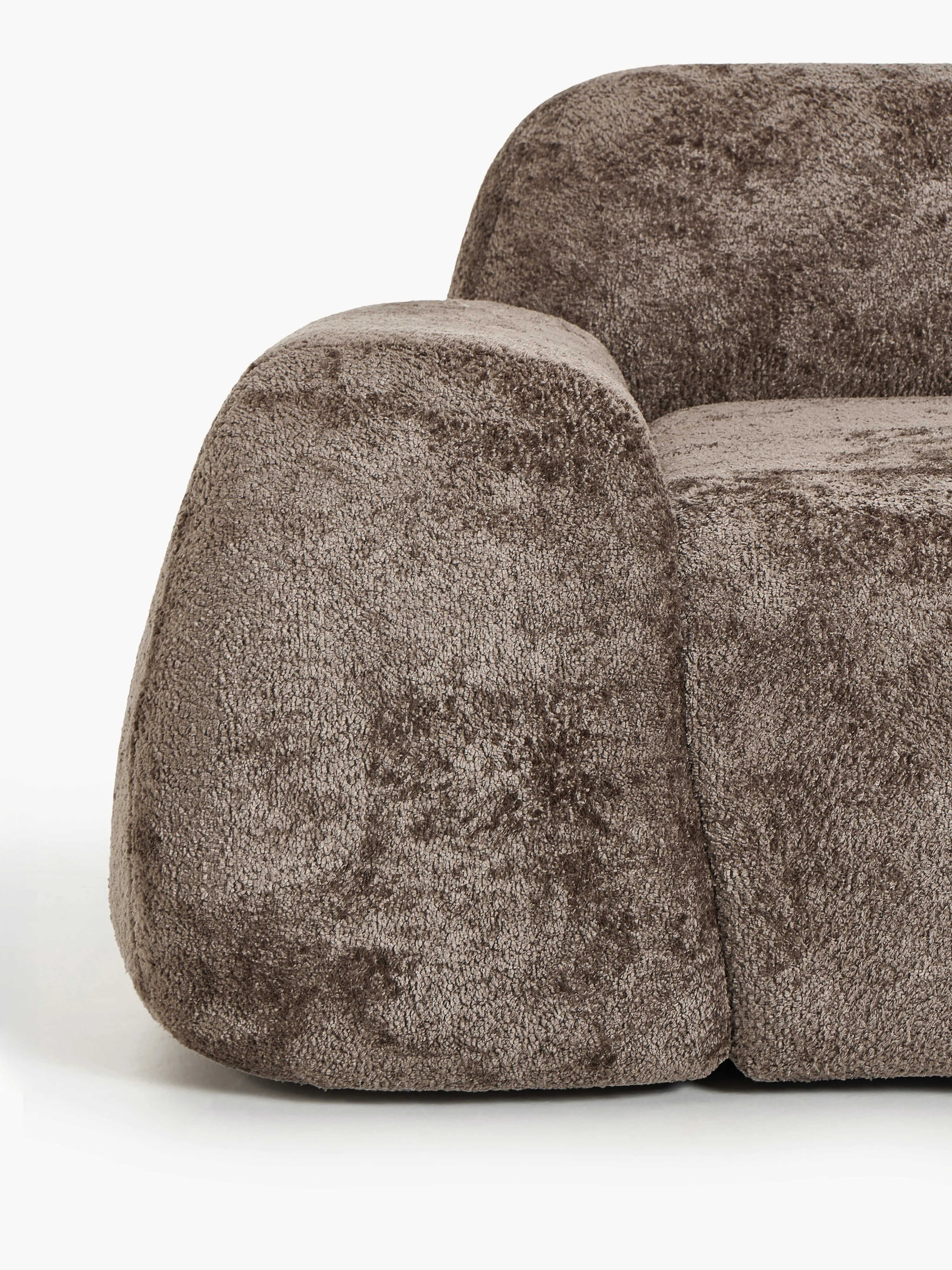 Modulaire teddy-bouclé hoekbank Wolke (4-zits)