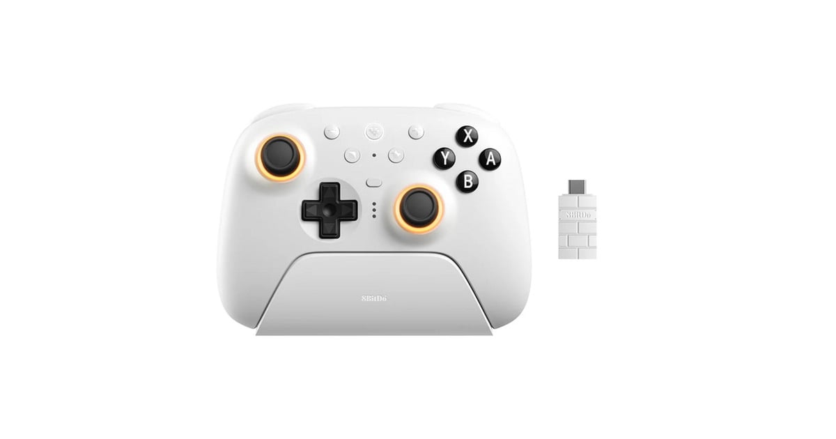 8BitDoUltimate 2 Bluetooth Controller  (Wit, Pc, Switch 2, Bluetooth / USB-C / 2.4 GHz)