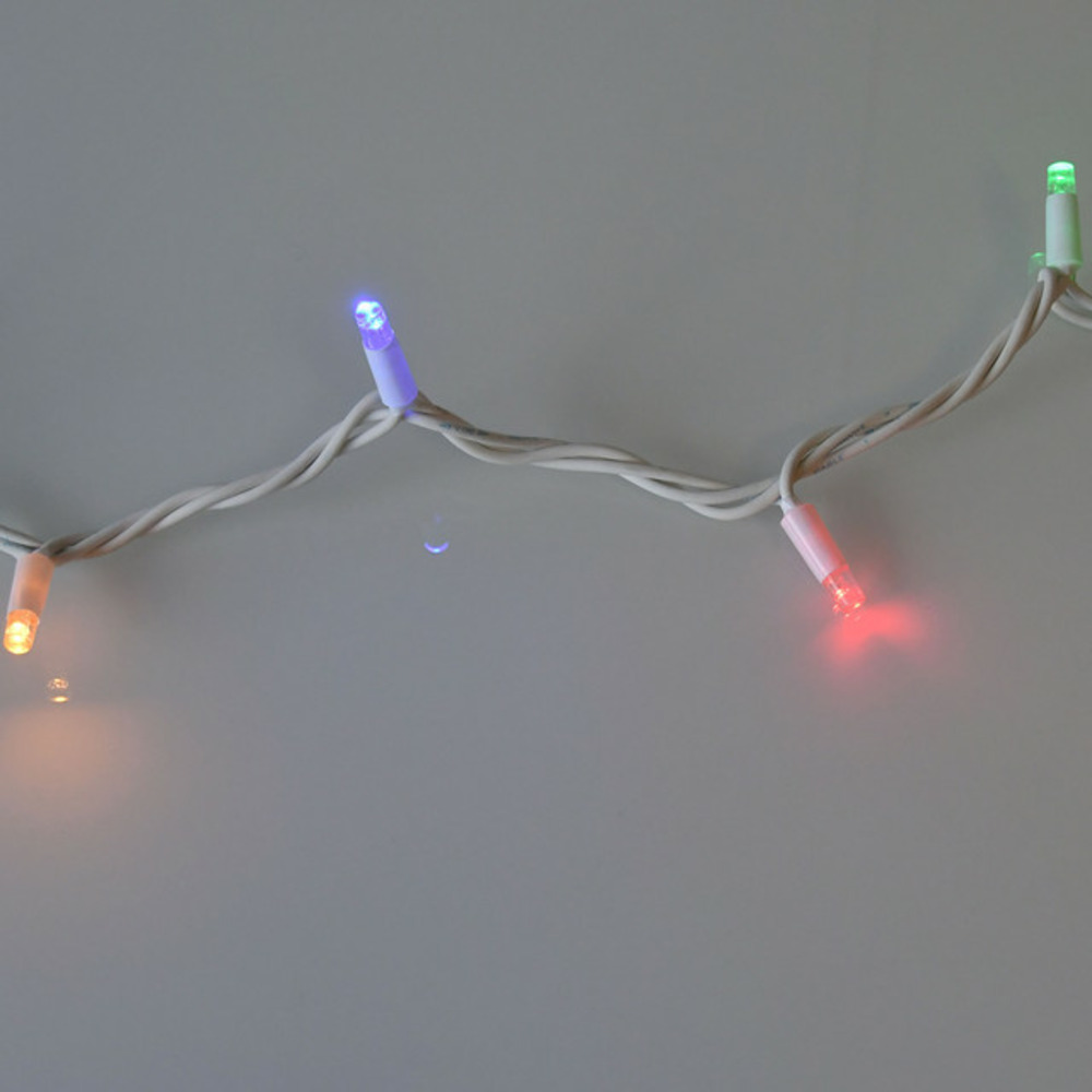 Guirlande fixe l12m 120 led mutlicolore - prolongeable - qualité professionnelle - int/ext - chromex