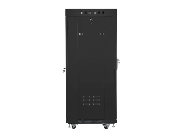 Lanberg - Rack kabinet - med 2 køleblæsere, display - sort, RAL 9004 - 27U - 19