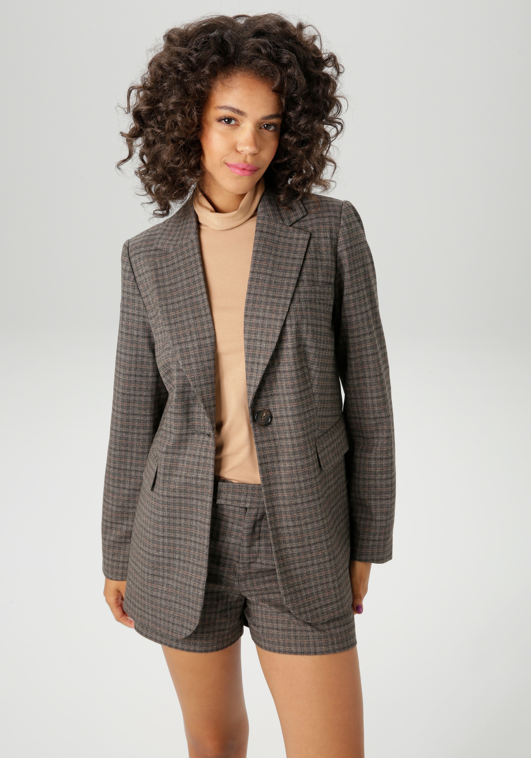 Aniston CASUAL Longblazer , im dezenten karo-Dessin - NEUE KOLLEKTION