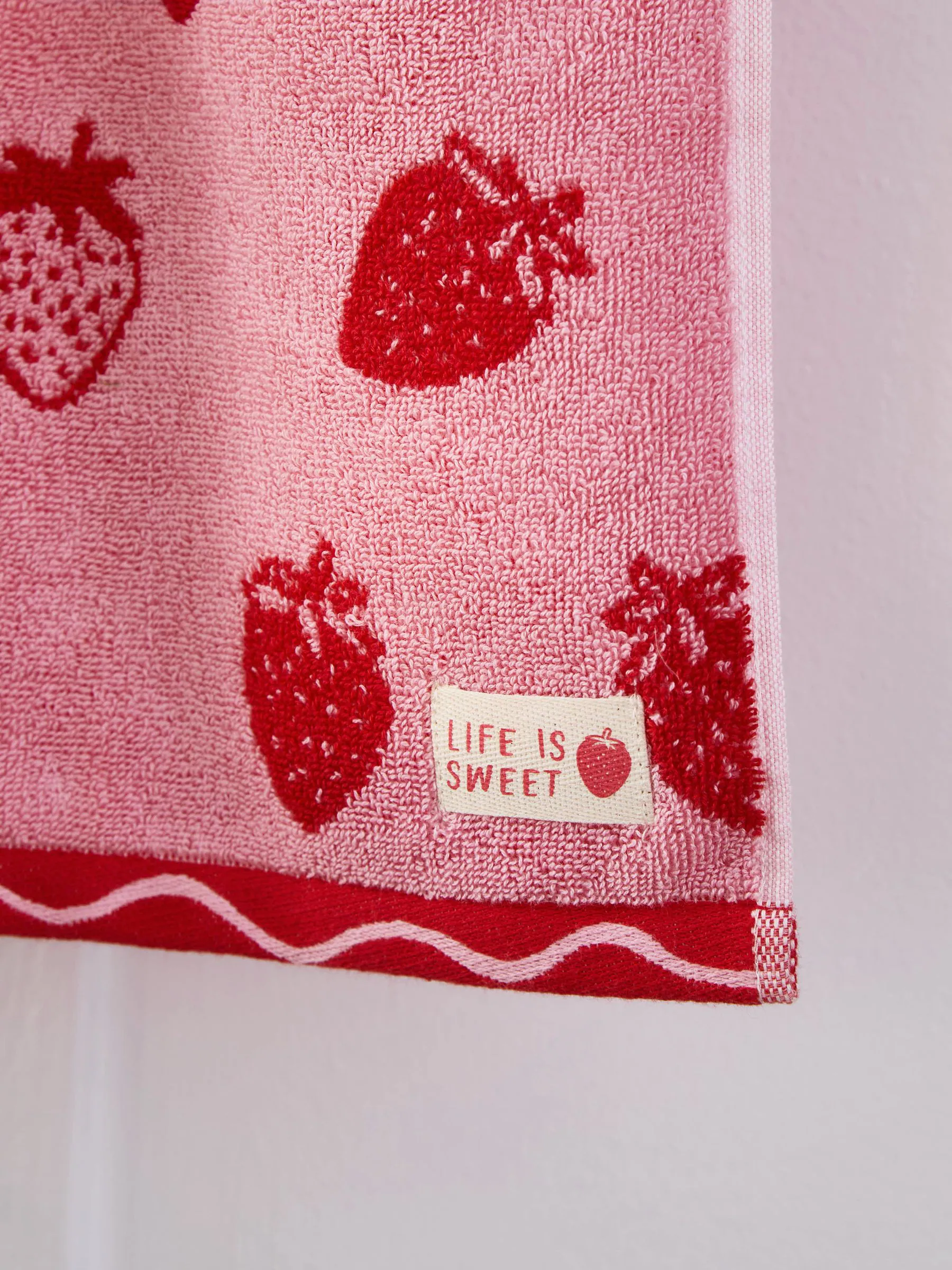 Aardbei 100% katoenen handdoek