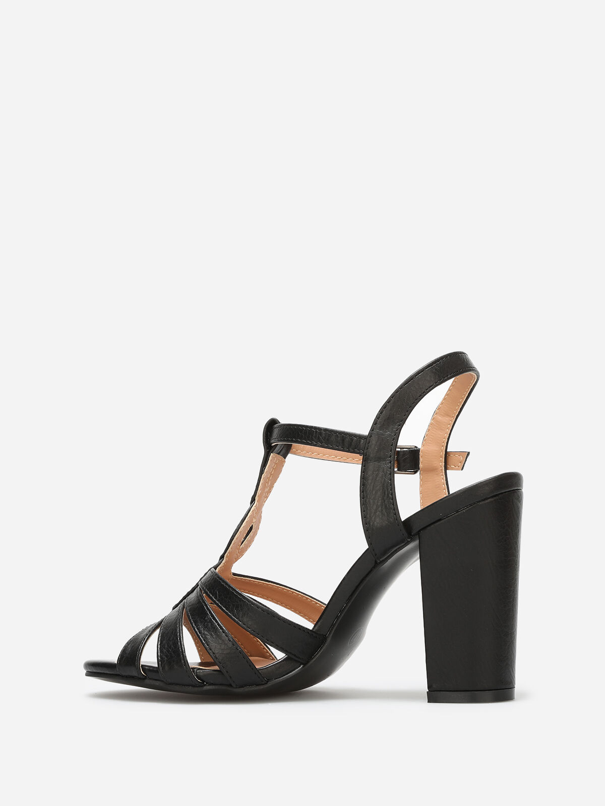 Sandales à brides torsadées- Noir