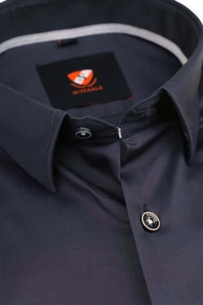 Suitable Twill Overhemd Donkerblauw 244-1 HBD Navy kopen