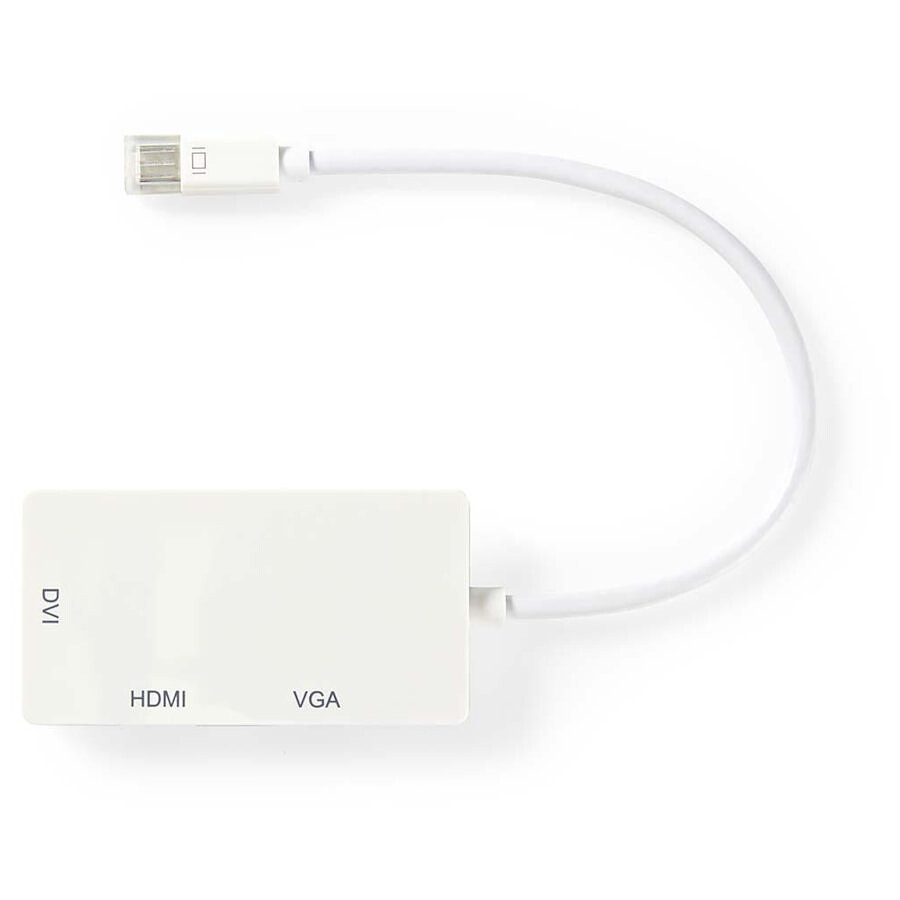 NEDIS Adaptateur Mini-DisplayPort vers HDMI, DVI et VGA (Mâle/Femelle)