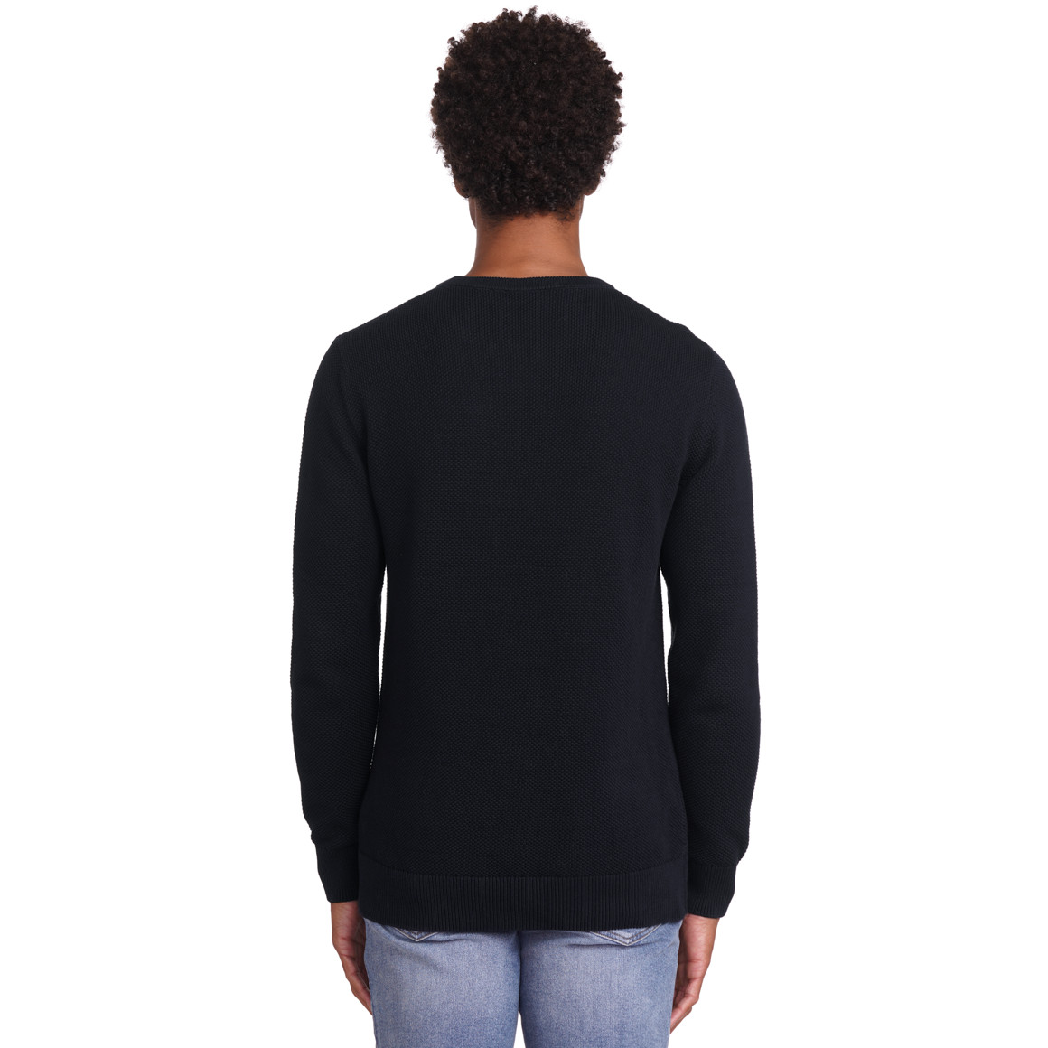 VanVaan Herren Strickpullover mit Struktur dunkelblau