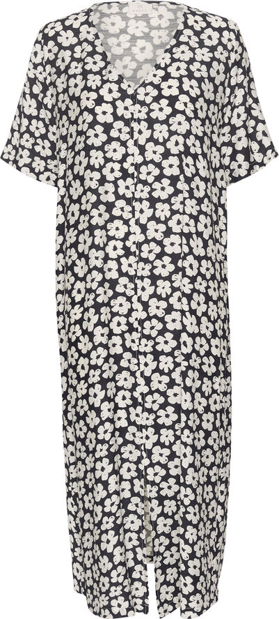 Kaffe KAraya Long Dress Black/chalk flower