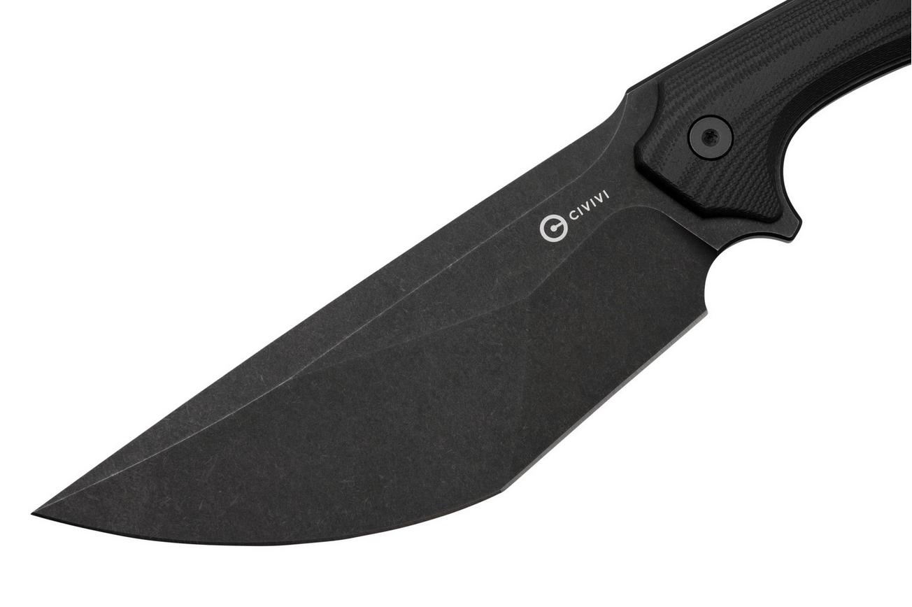 Civivi Concept 22 Black G10, Stonewashed C21047-1 vaststaand mes, Tuff Knives design
