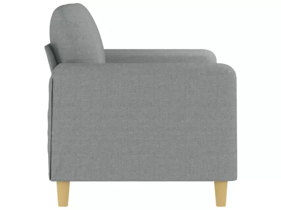 Canapé à 2 places Gris clair 120 cm Tissu