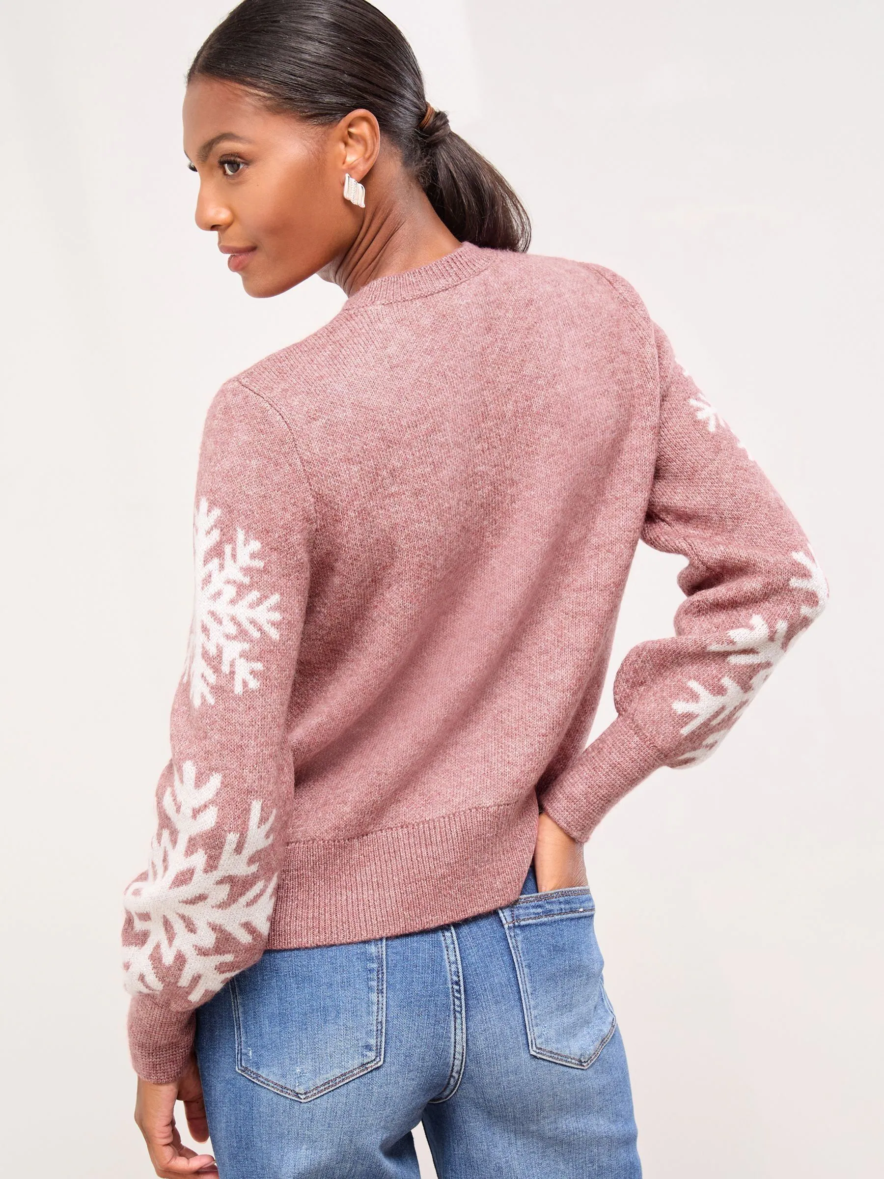 Lipsy Christmas Crew Neck Snowflake Family Knitted Jumper